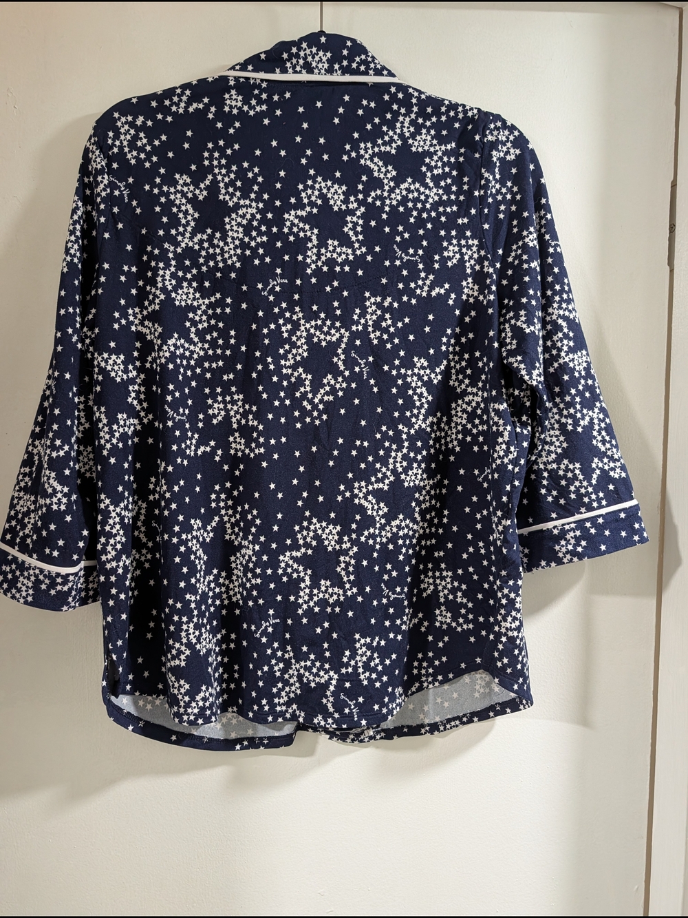 Simply Vera Vera Wang Navy and White Star-Print Pajama Set - Picture 8 of 11
